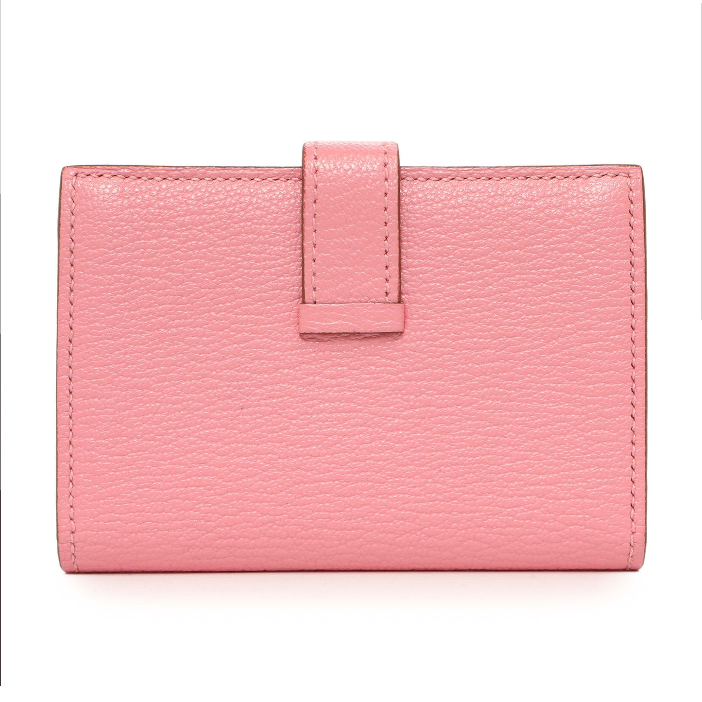 Exclusive Hermes Rose Confetti Chevre Mysore Bearn Card Holder Wallet — Side View