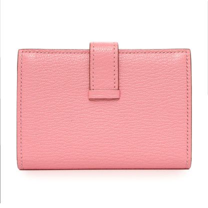 Exclusive Hermes Rose Confetti Chevre Mysore Bearn Card Holder Wallet — Side View