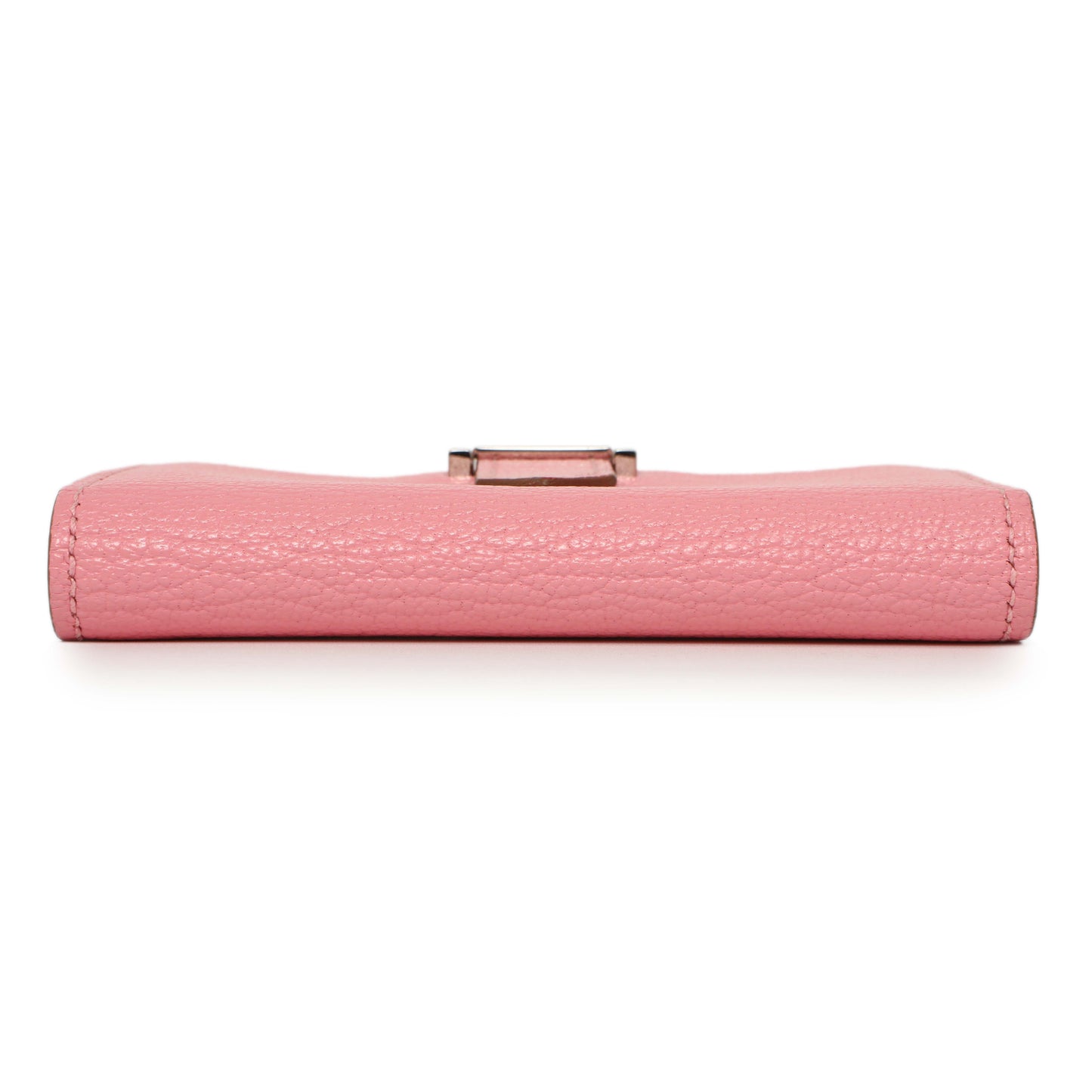 Exclusive Hermes Rose Confetti Chevre Mysore Bearn Card Holder Wallet — Back View