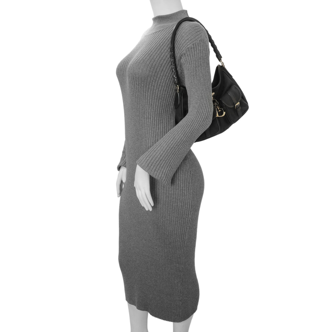 Exclusive Christian Dior Black Diorissimo Lovely Hobo — Alternate View 9