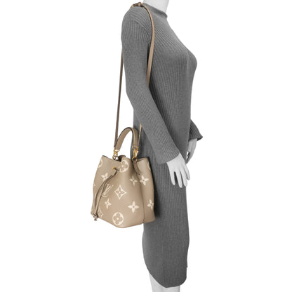 Exclusive Louis Vuitton Tourterelle Creme Empreinte Monogram Giant NeoNoe MM — Alternate View 8