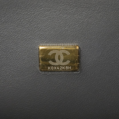 Exclusive Chanel Dark Grey Quilted Caviar Medium Boy Bag — Alternate View 7