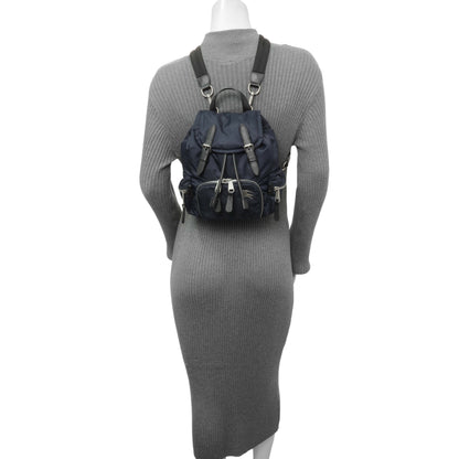 Exclusive Burberry Navy Nylon Puffer Small Rucksack Backpack — Alternate View 8