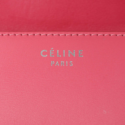Exclusive Celine Pink Box Calfskin Small Classic Box Flap Bag — Detail View