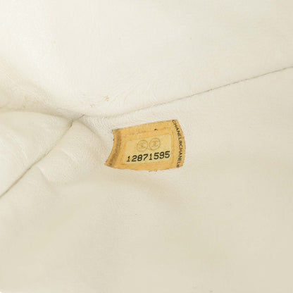 Exclusive Chanel White Quilted Caviar Maxi Single Flap — Alternate View 10