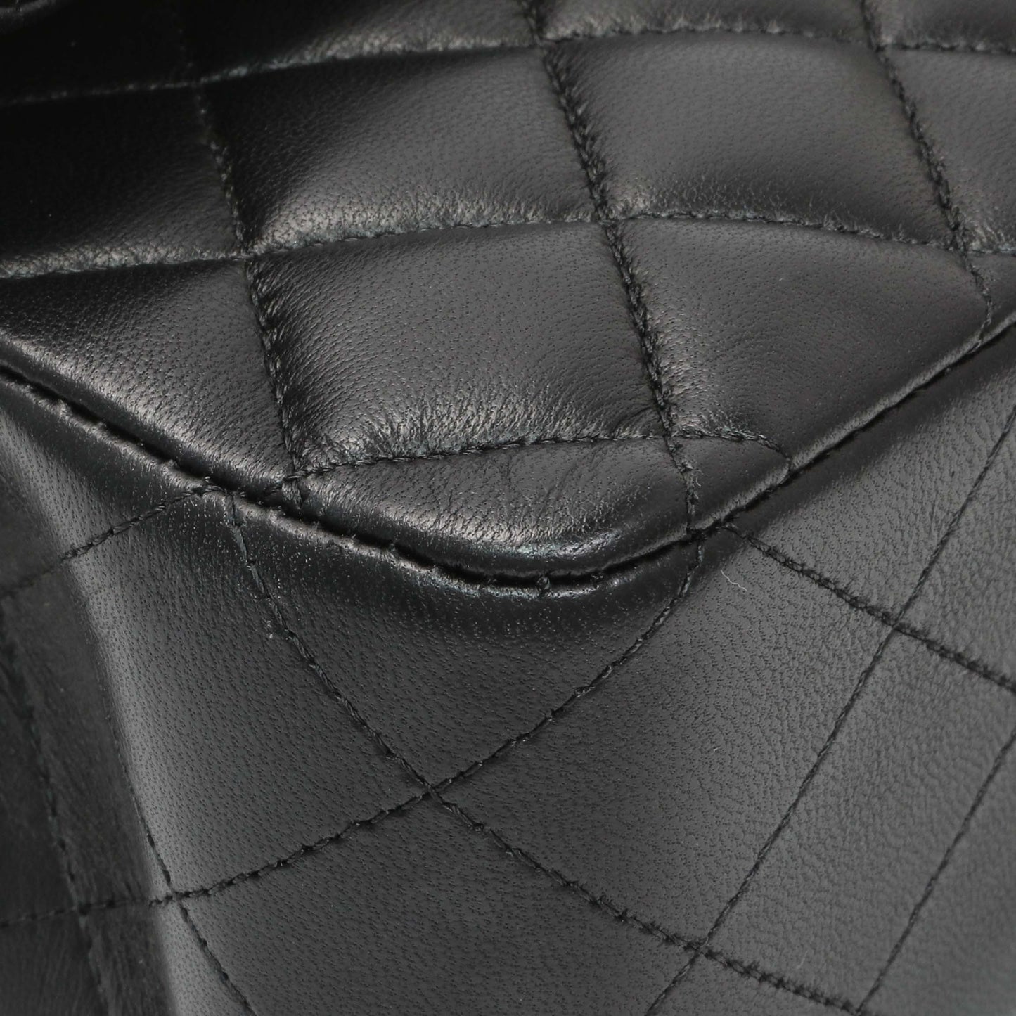 Exclusive Chanel Black Quilted Lambskin Medium Double Flap — Top View