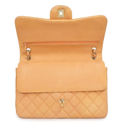 Exclusive Chanel Peach Quilted Caviar Jumbo Classic Double Flap — Alternate View 11