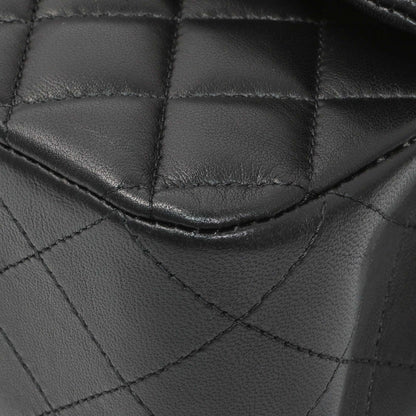 Exclusive Chanel Black Quilted Lambskin Medium Double Flap — Detail View
