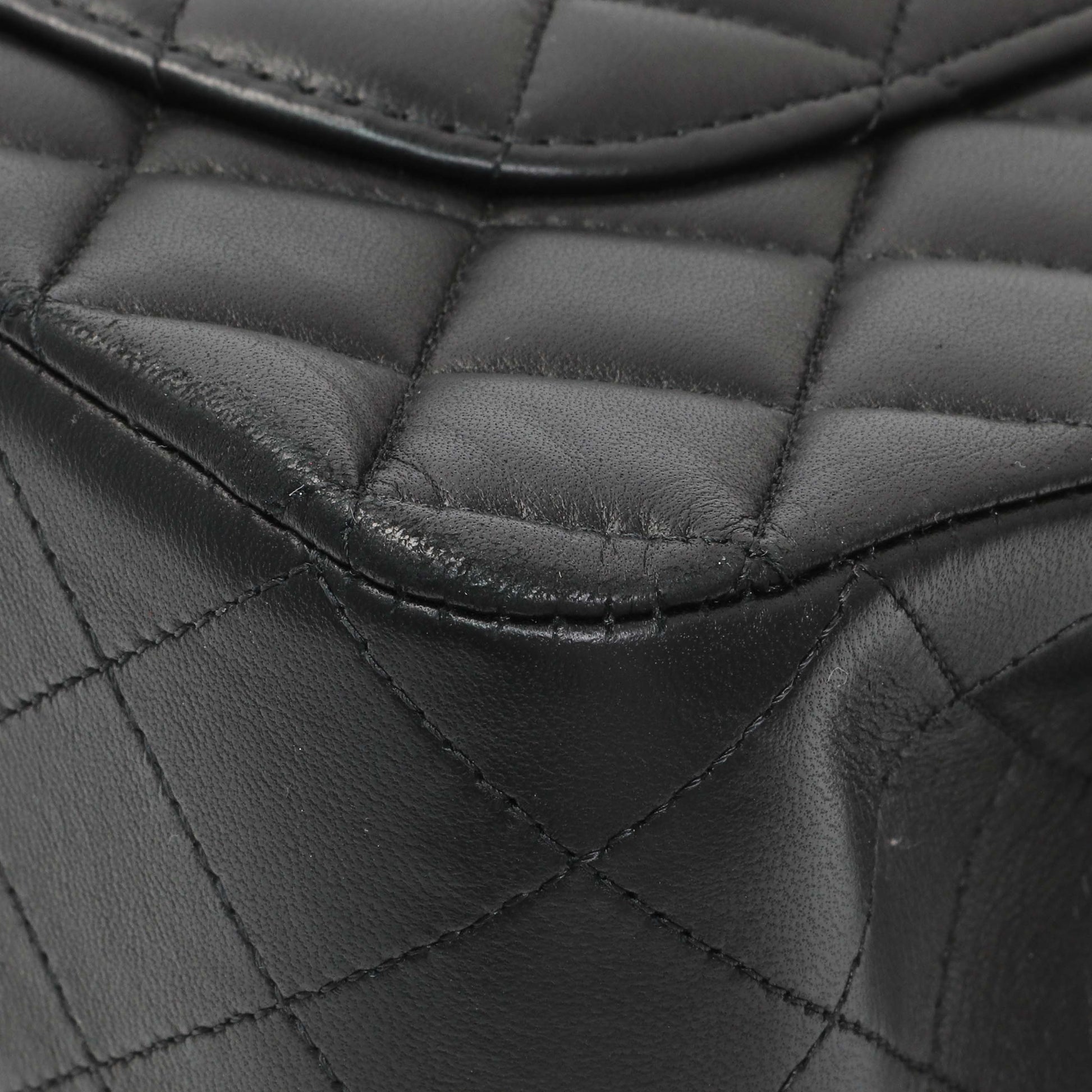 Exclusive Chanel Black Quilted Lambskin Medium Double Flap — Alternate View 7