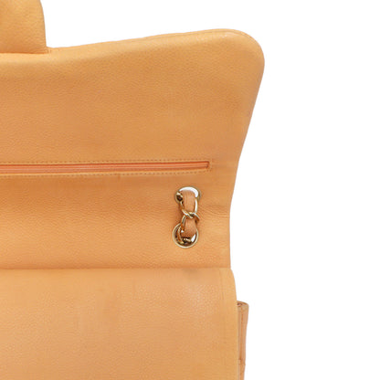 Exclusive Chanel Peach Quilted Caviar Jumbo Classic Double Flap — Alternate View 16