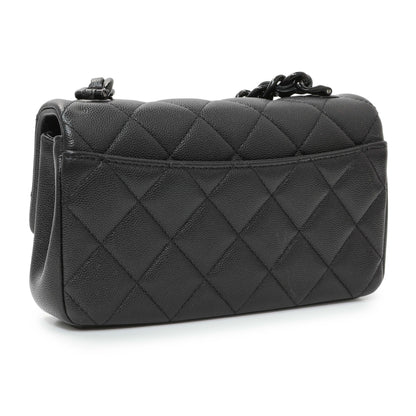 Exclusive Chanel Black Caviar Quilted My Everything Small Flap — Side View