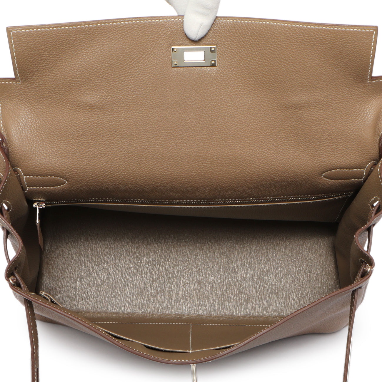 Exclusive Hermes Etoupe Togo Kelly Retourne 35 — Alternate View 8