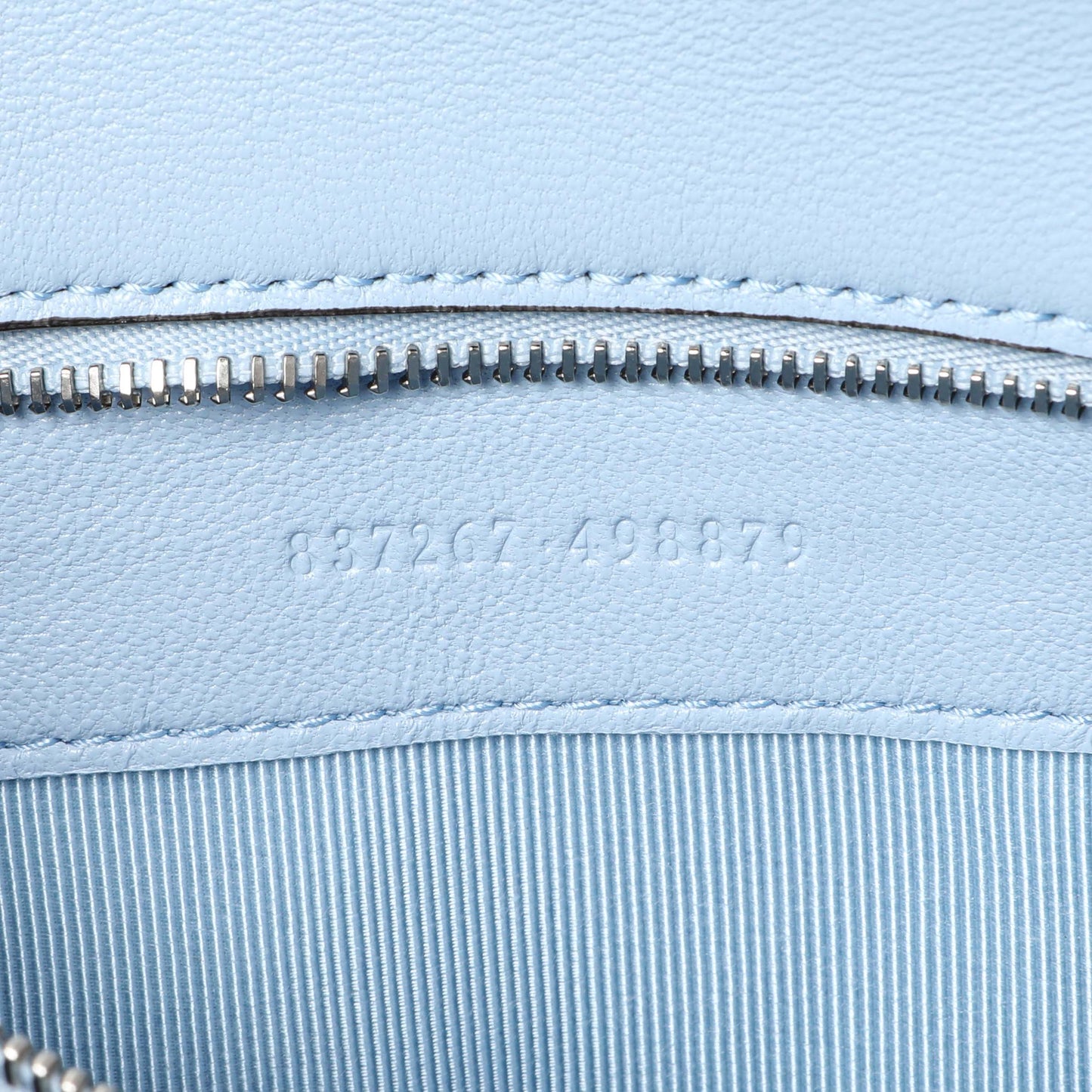 Exclusive Gucci Light Blue Calfskin Matelasse Medium GG Marmont Shoulder Bag — Lifestyle View