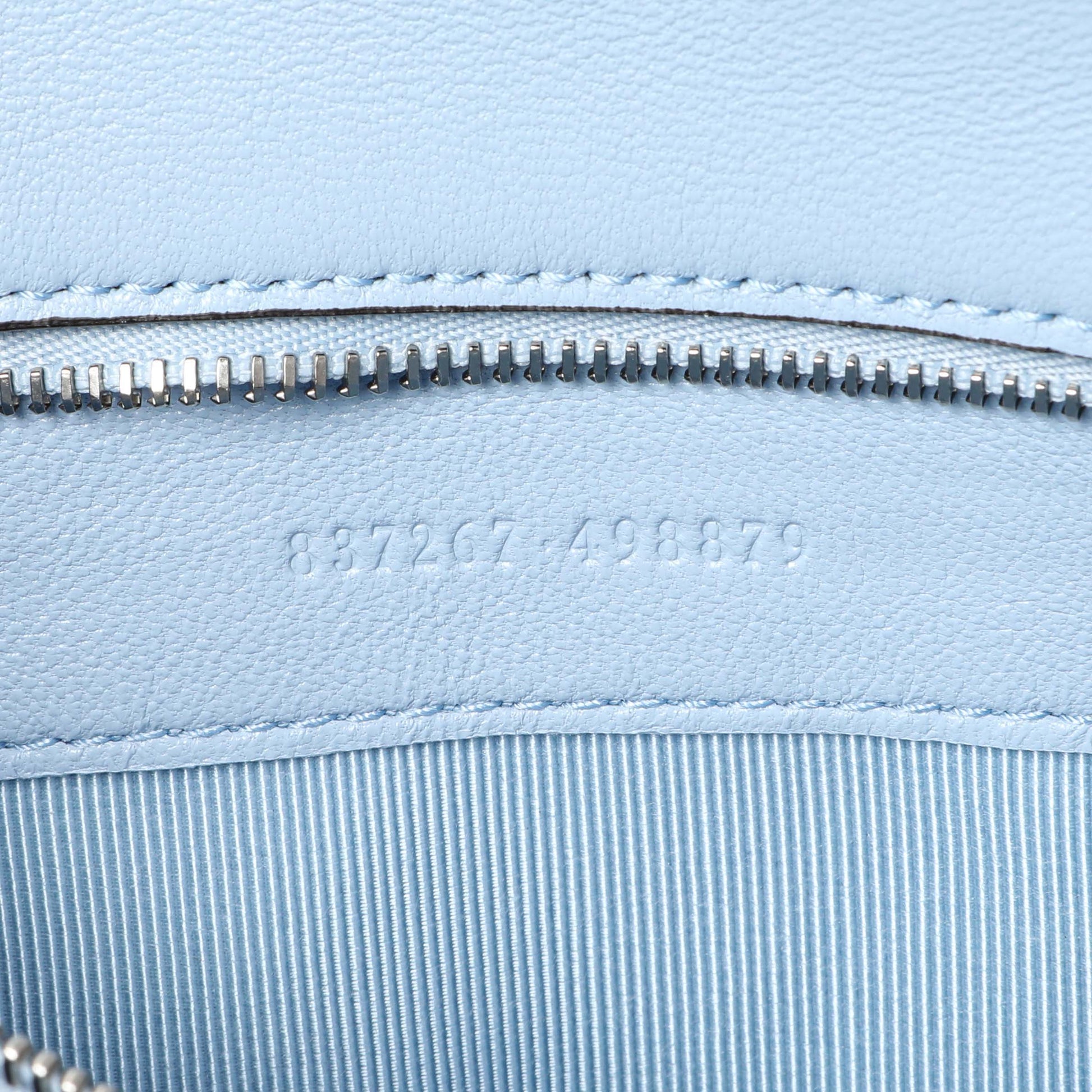 Exclusive Gucci Light Blue Calfskin Matelasse Medium GG Marmont Shoulder Bag — Lifestyle View