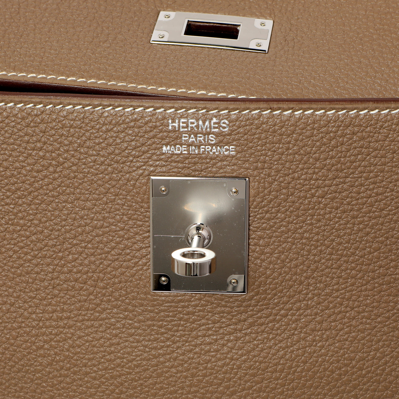 Exclusive Hermes Etoupe Togo Kelly Retourne 35 — Alternate View 9