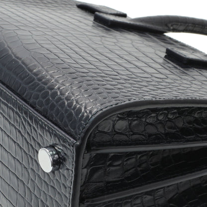 Exclusive Saint Laurent Calfskin Crocodile Embossed Nano Sac De Jour — Alternate View 7