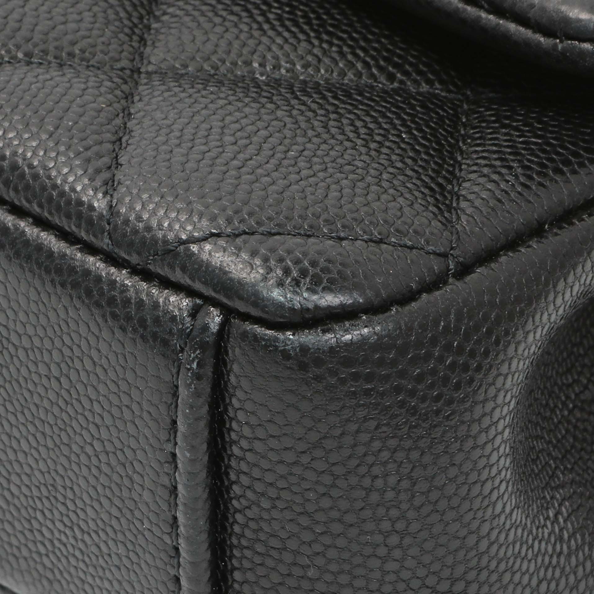 Exclusive Chanel Black Caviar Quilted My Everything Small Flap — Detail View