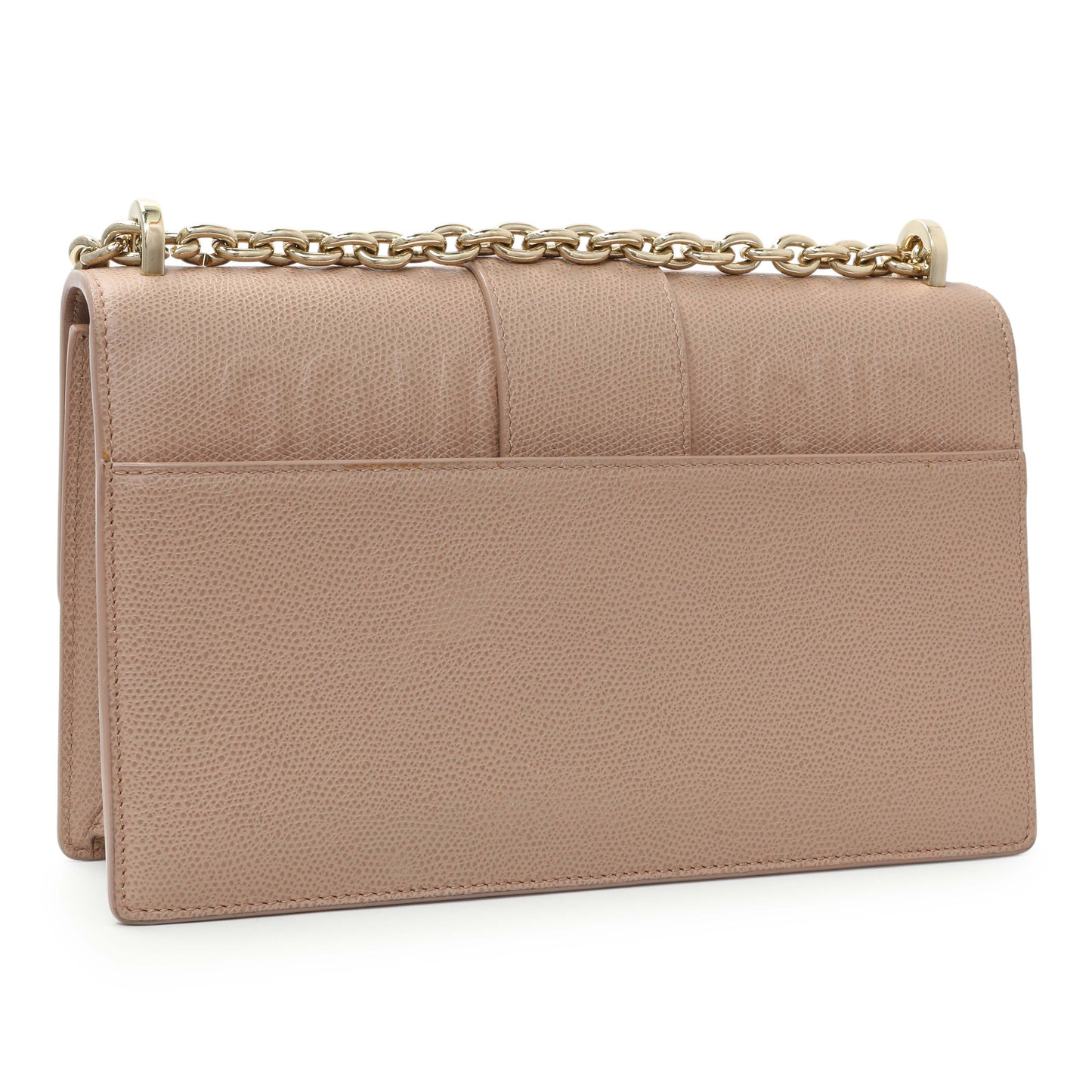 Exclusive Christian Dior Blush Grained Calfskin 30 Montaigne Chain Flap Bag — Side View