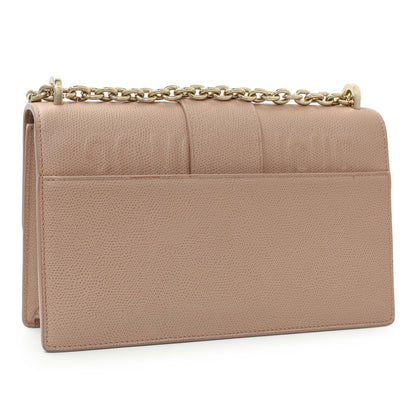 Exclusive Christian Dior Blush Grained Calfskin 30 Montaigne Chain Flap Bag — Side View