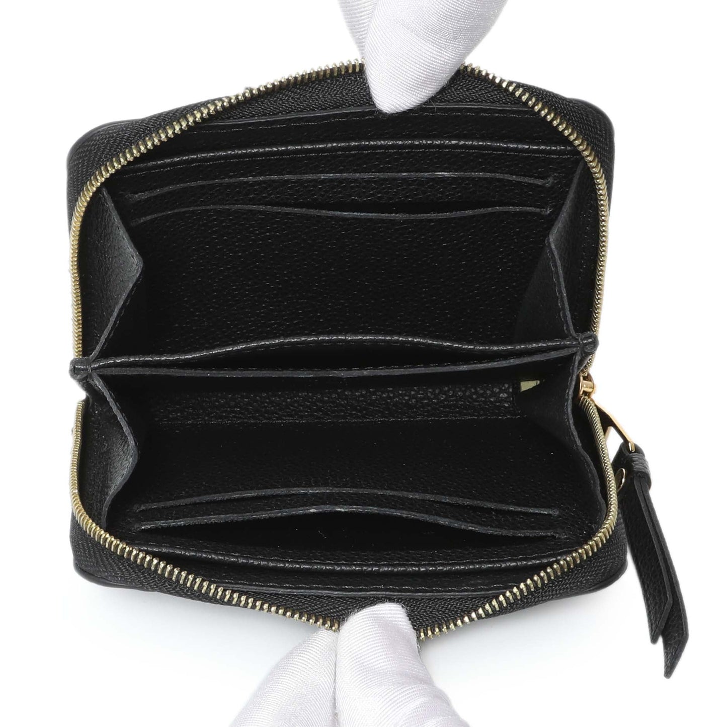 Exclusive Louis Vuitton Black Empreinte Zippy Coin Purse — Top View