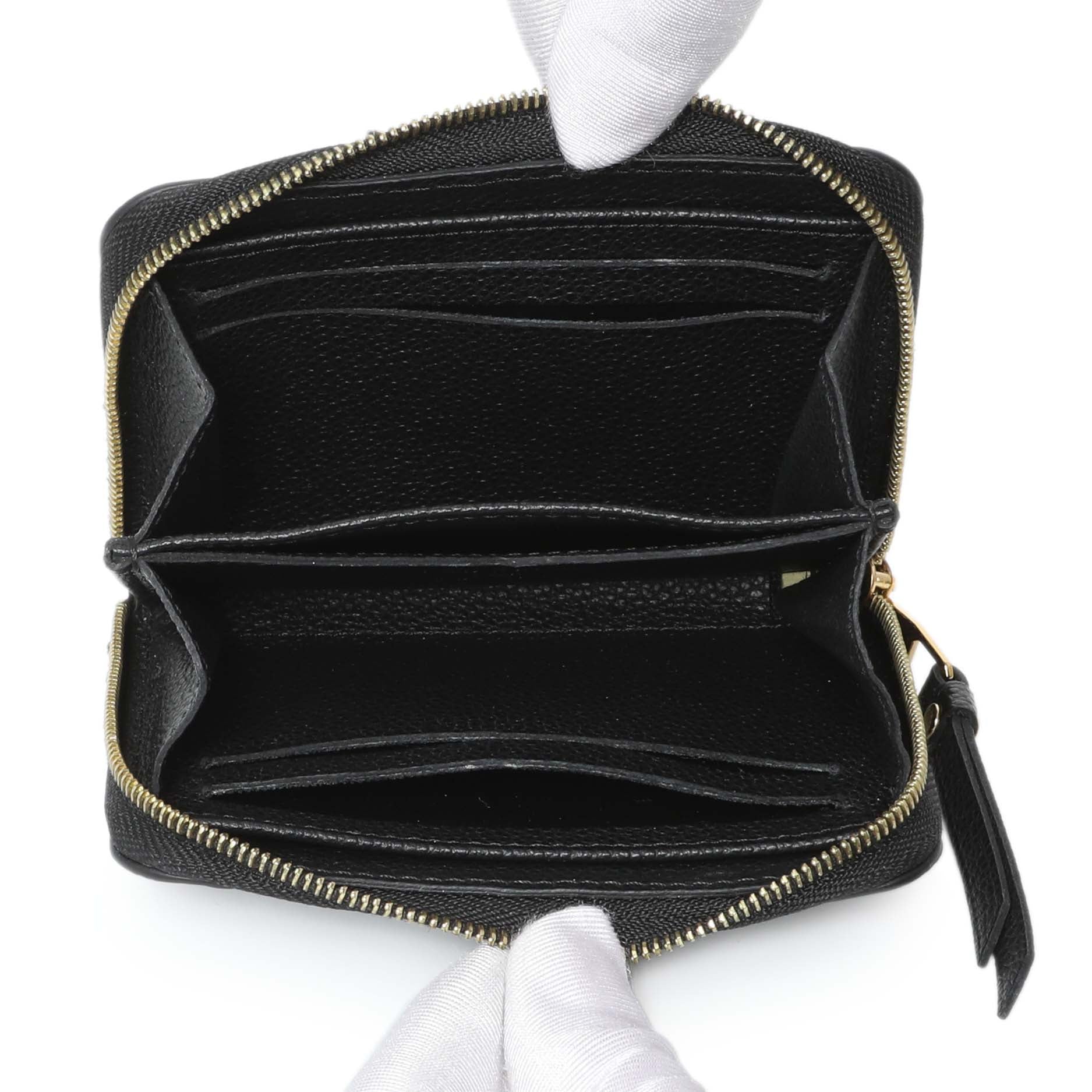 Exclusive Louis Vuitton Black Empreinte Zippy Coin Purse — Top View