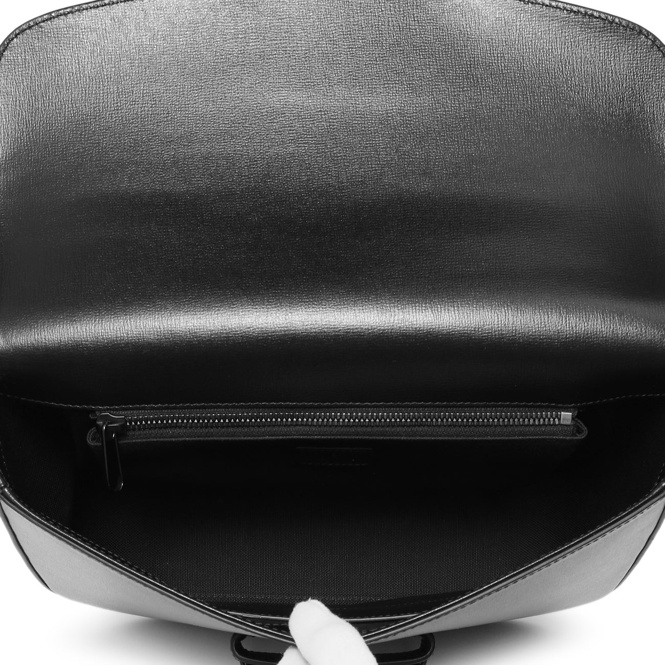 Exclusive Gucci Black Azalea Calfskin Web Monochrome Horsebit 1955 Shoulder Bag — Top View