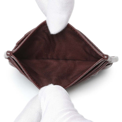 Exclusive Miu Miu Burgundy Nappa Matelasse Card Case — Top View