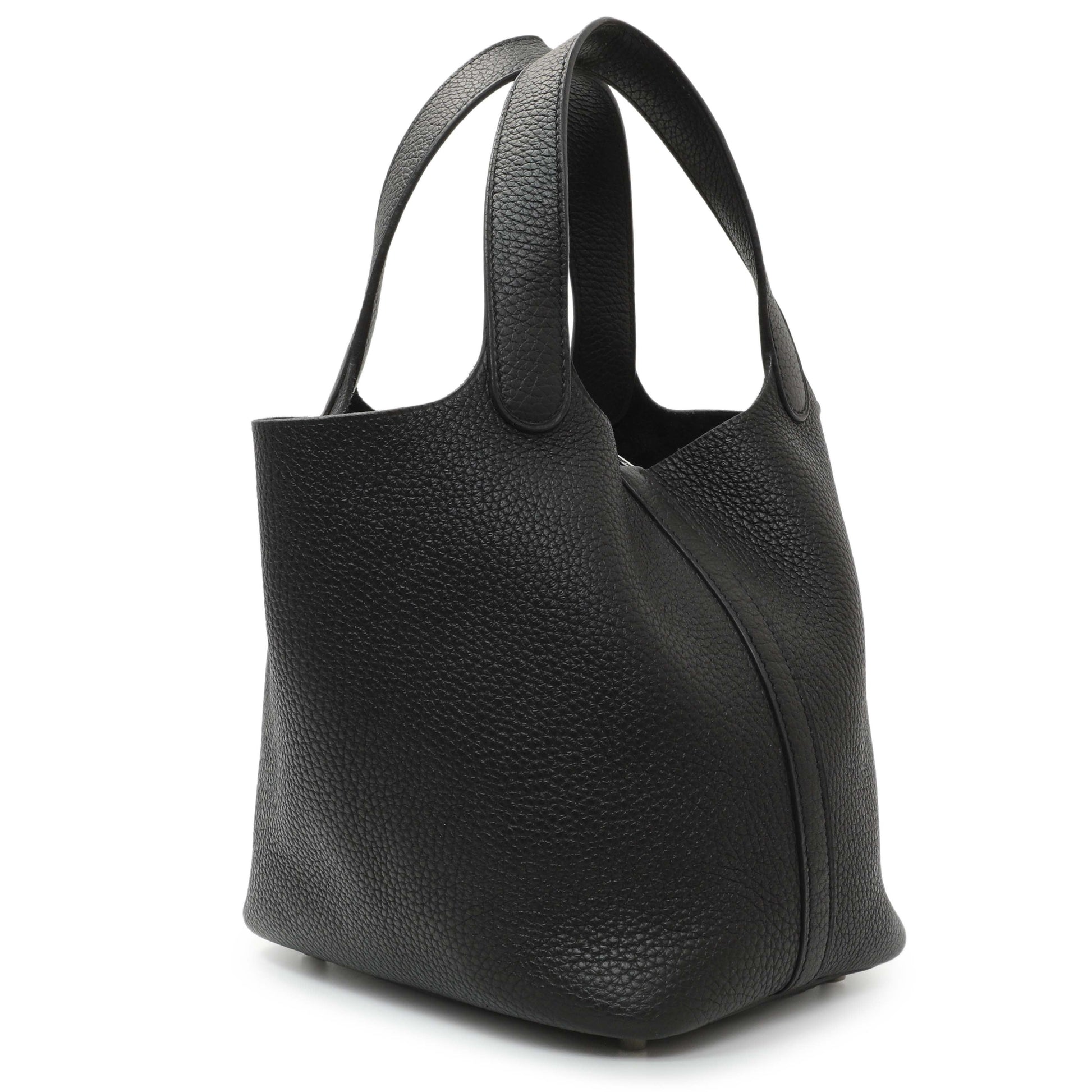 Exclusive Hermes Black Clemence Picotin Lock 18 — Side View