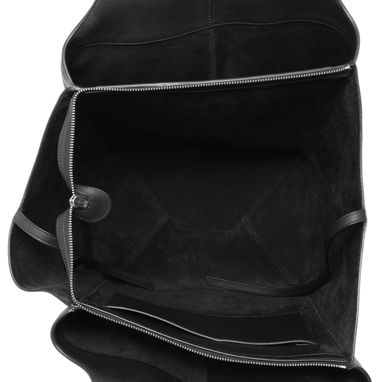 Exclusive Celine Black Calfskin Vertical Tri-Fold Bag — Alternate View 8