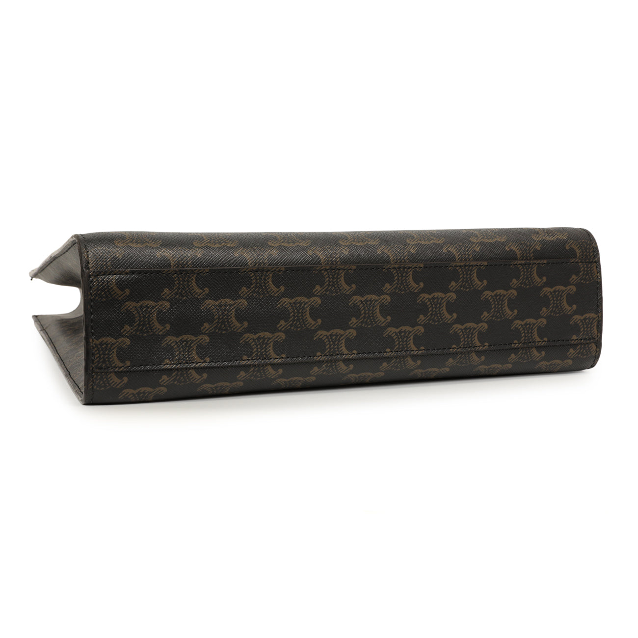 Exclusive Celine Triomphe Canvas Small Vertical Cabas — Back View