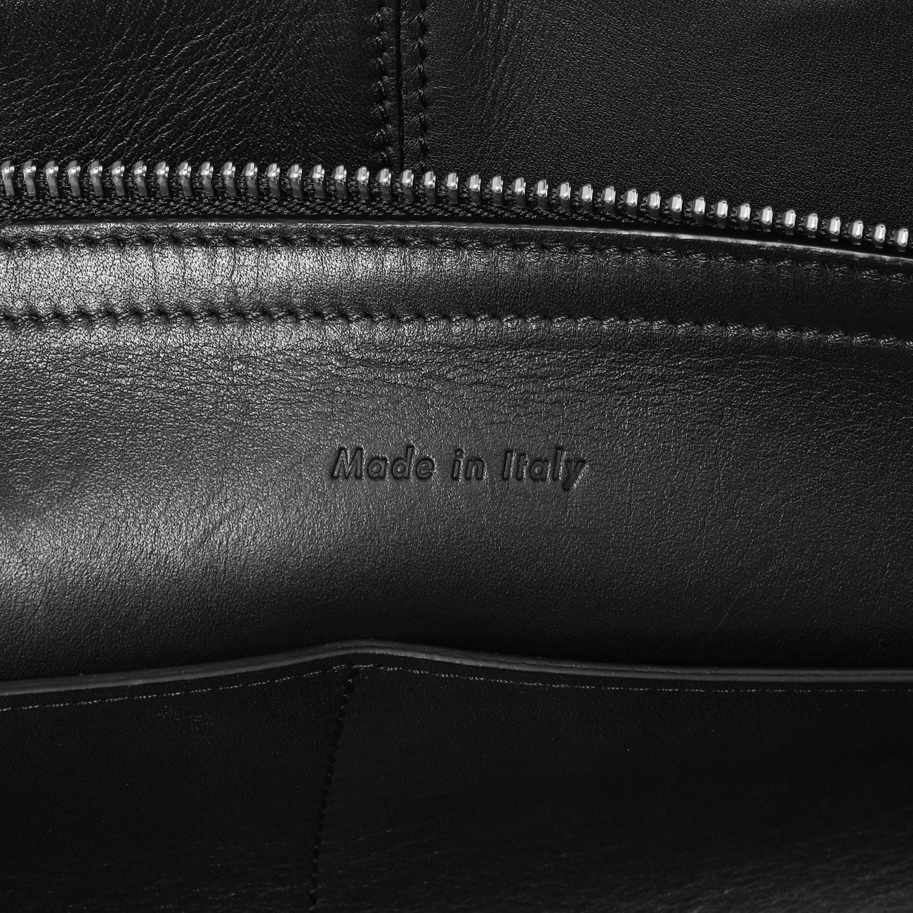 Exclusive Celine Black Calfskin Vertical Tri-Fold Bag — Alternate View 9