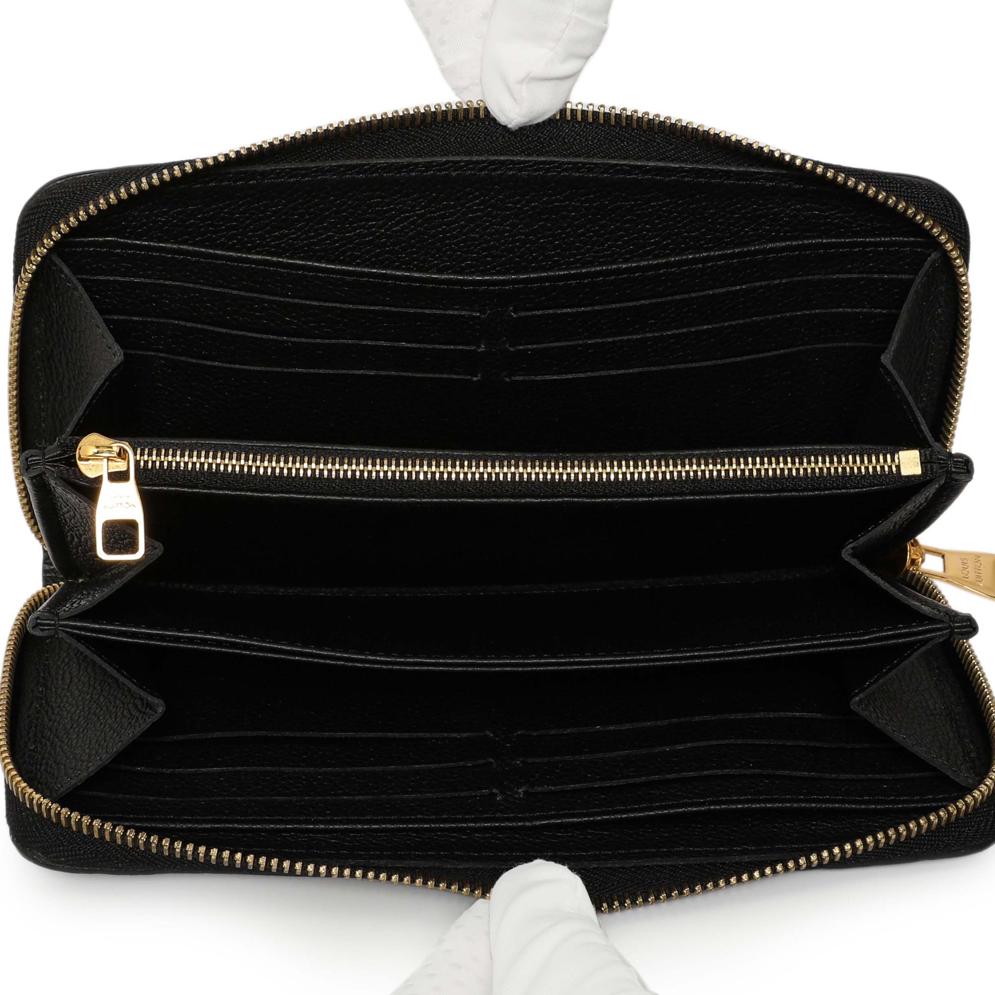 Exclusive Louis Vuitton Black Empreinte Zippy Wallet — Alternate View 12