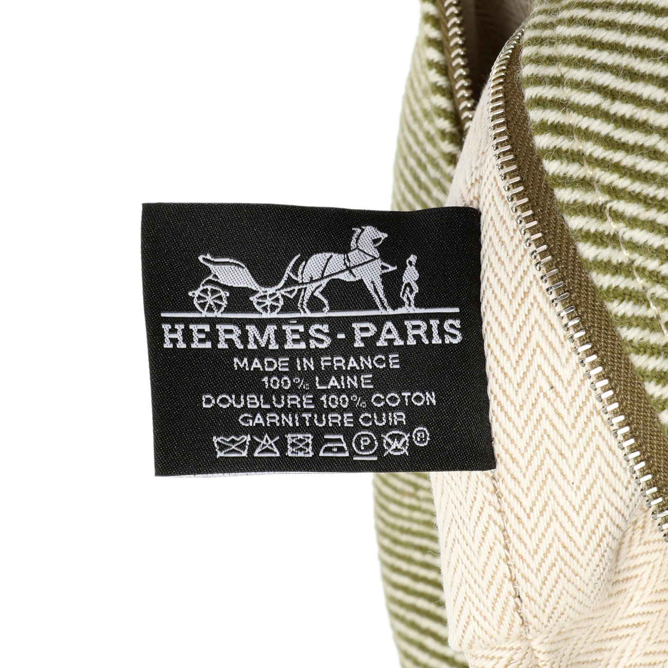 Exclusive Hermes Wool Large Bride-A-Brac Pouch — Detail View