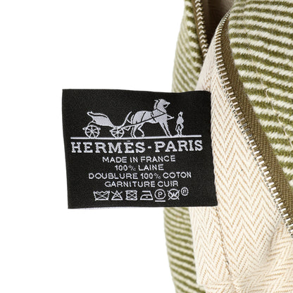 Exclusive Hermes Wool Large Bride-A-Brac Pouch — Detail View