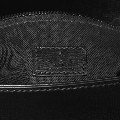 Exclusive Gucci Black Azalea Calfskin Web Monochrome Horsebit 1955 Shoulder Bag — Detail View