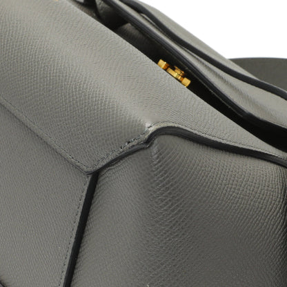 Exclusive Celine Grey Grained Calfskin Micro Belt Bag — Detail View