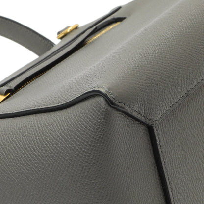 Exclusive Celine Grey Grained Calfskin Micro Belt Bag — Lifestyle View