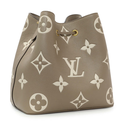 Exclusive Louis Vuitton Tourterelle Creme Empreinte Monogram Giant NeoNoe MM — Side View
