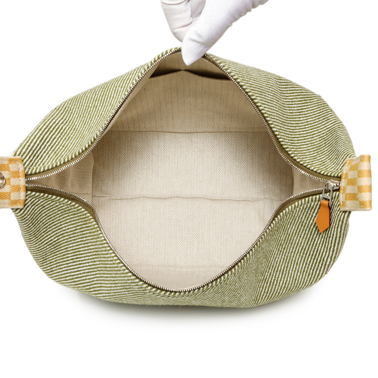 Exclusive Hermes Wool Large Bride-A-Brac Pouch — Top View