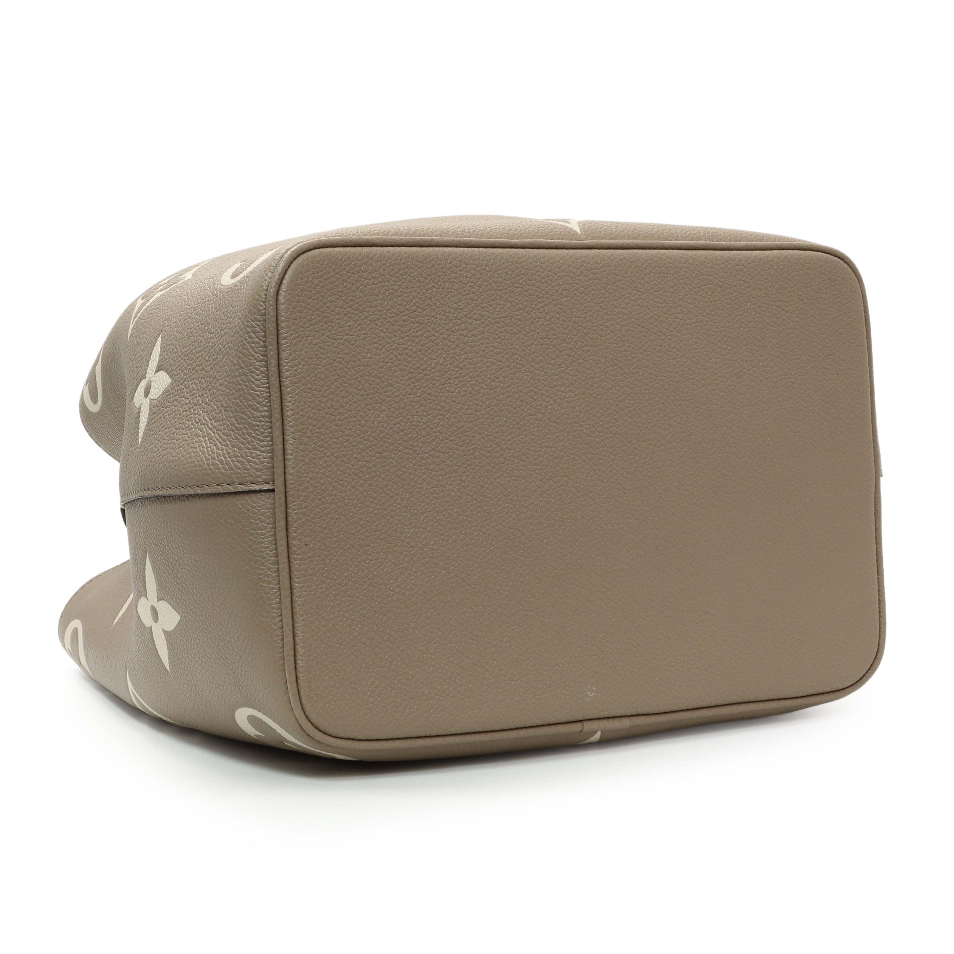 Exclusive Louis Vuitton Tourterelle Creme Empreinte Monogram Giant NeoNoe MM — Back View