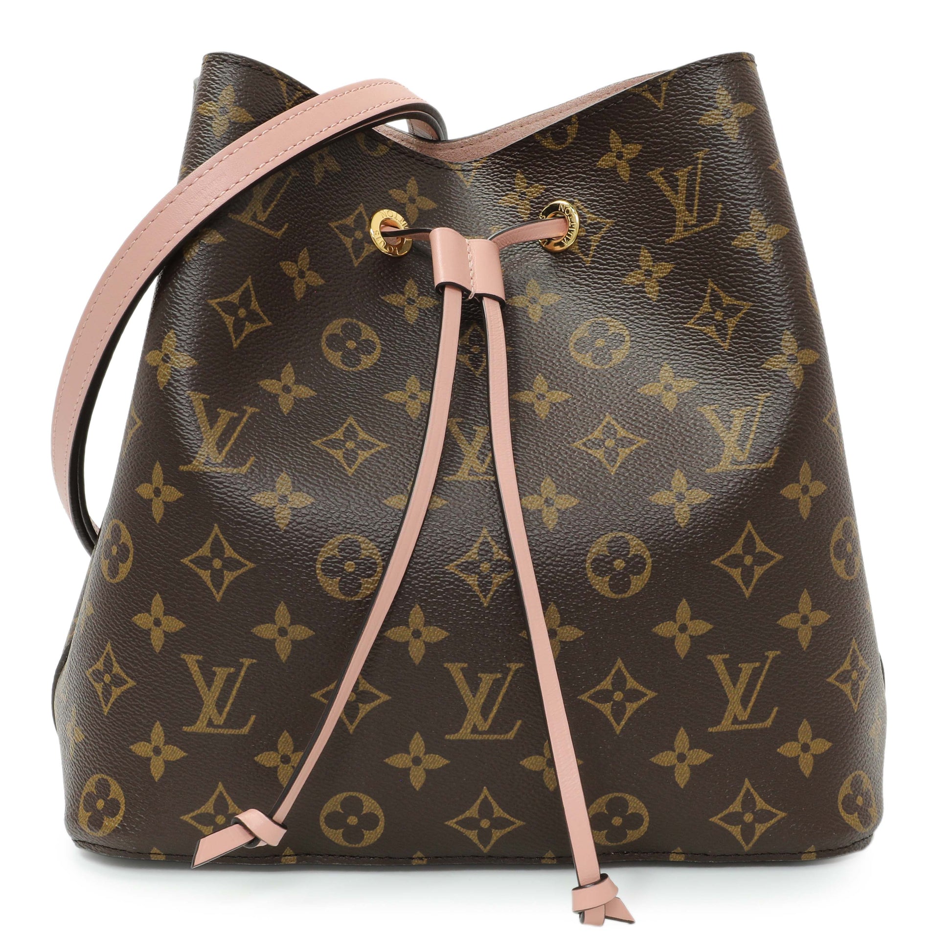Exclusive Louis Vuitton Rose Poudre Monogram Neonoe MM — Front View