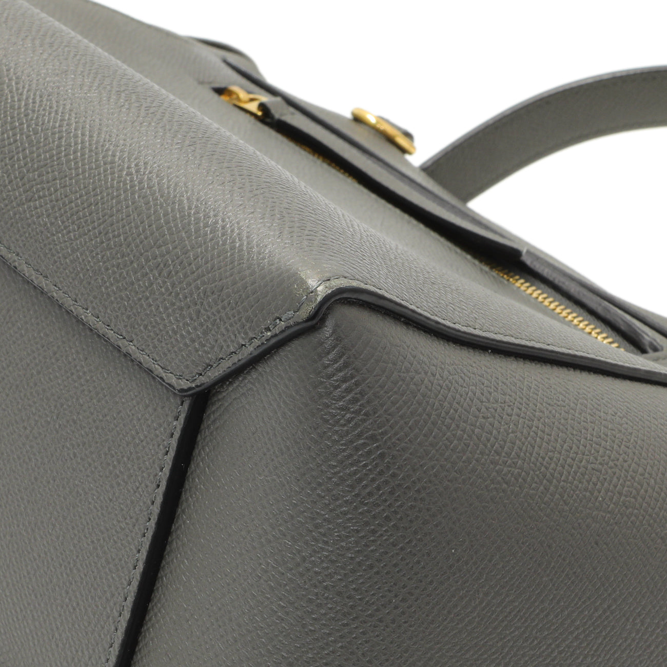 Exclusive Celine Grey Grained Calfskin Micro Belt Bag — Alternate View 7