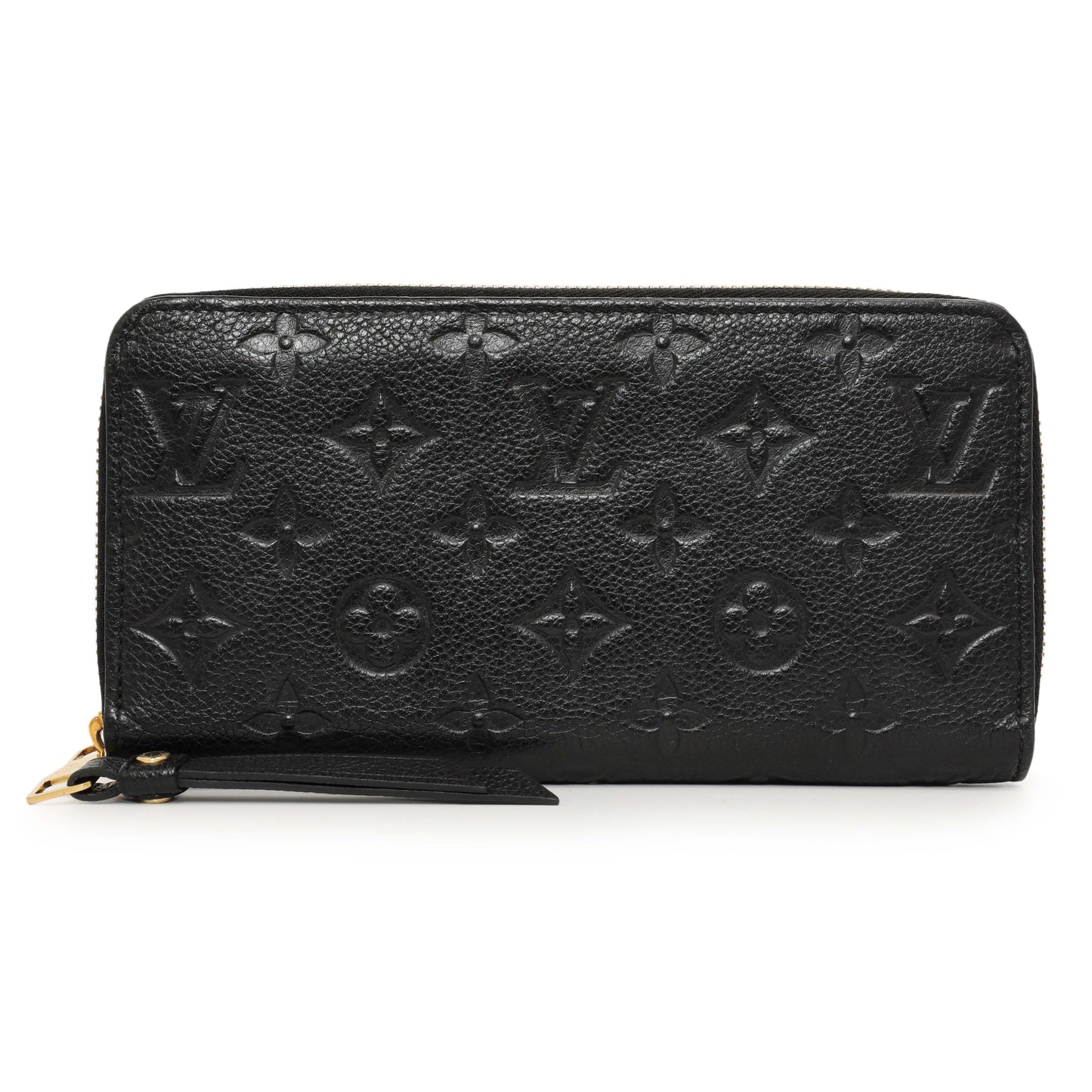 Exclusive Louis Vuitton Black Empreinte Zippy Wallet — Front View