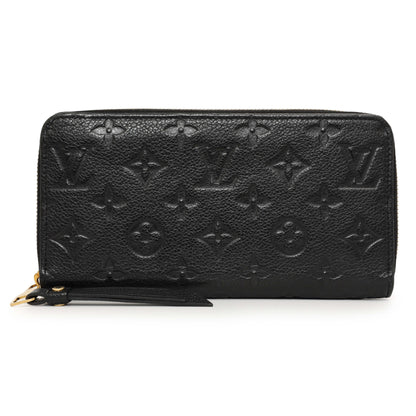 Exclusive Louis Vuitton Black Empreinte Zippy Wallet — Front View