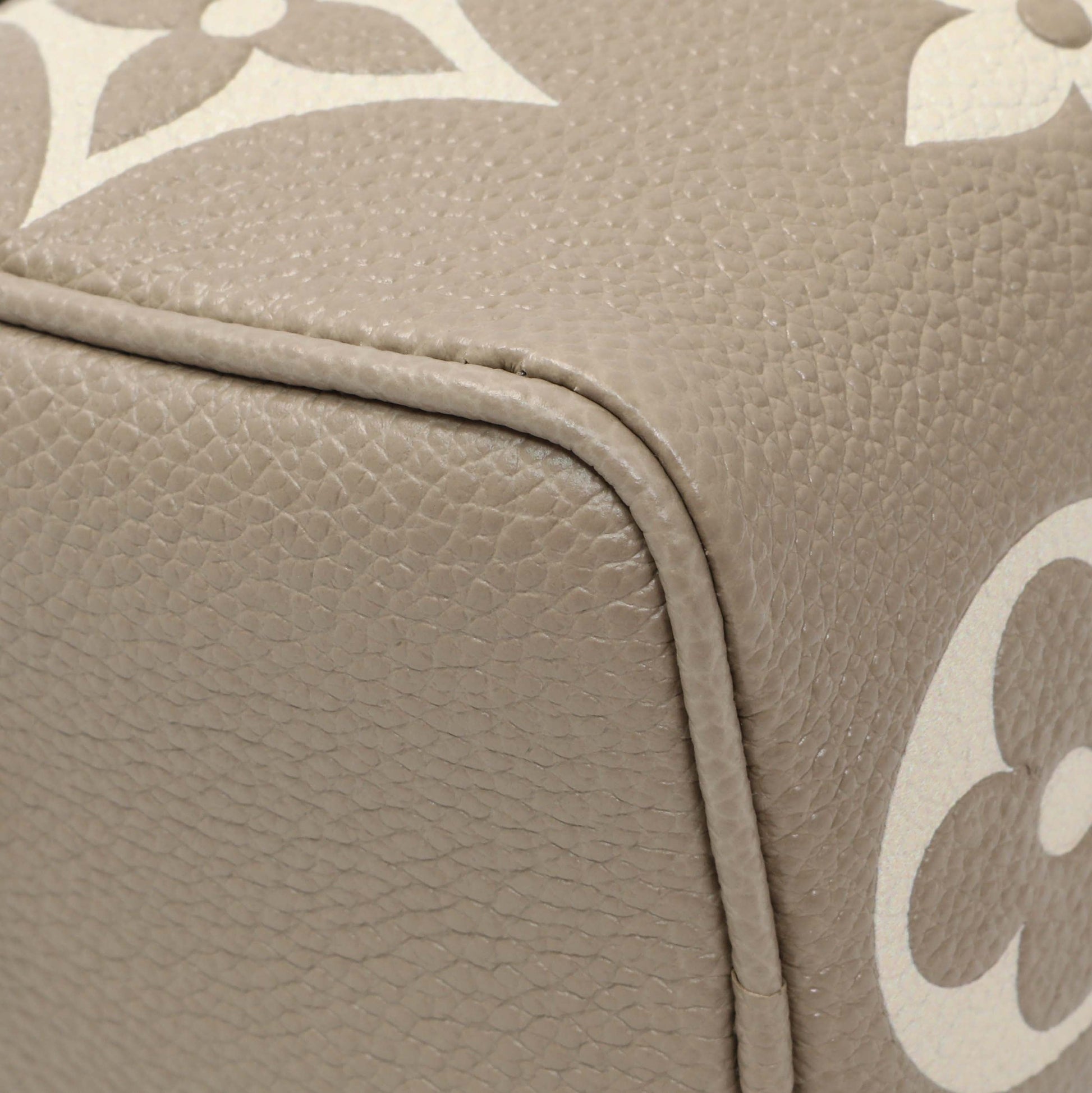 Exclusive Louis Vuitton Tourterelle Grey/Cream Empreinte Giant Monogram Nano Speedy — Lifestyle View