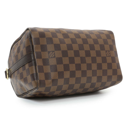 Exclusive Louis Vuitton Damier Ebene Speedy Bandouliere 25 — Back View