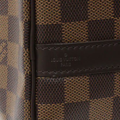 Exclusive Louis Vuitton Damier Ebene Speedy Bandouliere 25 — Alternate View 9