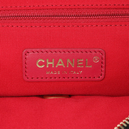 Exclusive Chanel Quilted Black Caviar Chain Melody Backpack — Detail View