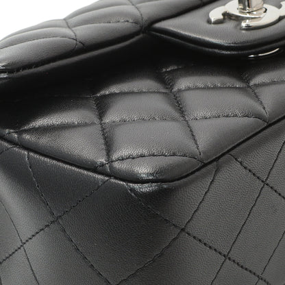 Exclusive Chanel Black Quilted Lambskin Mini Rectangular Flap — Top View