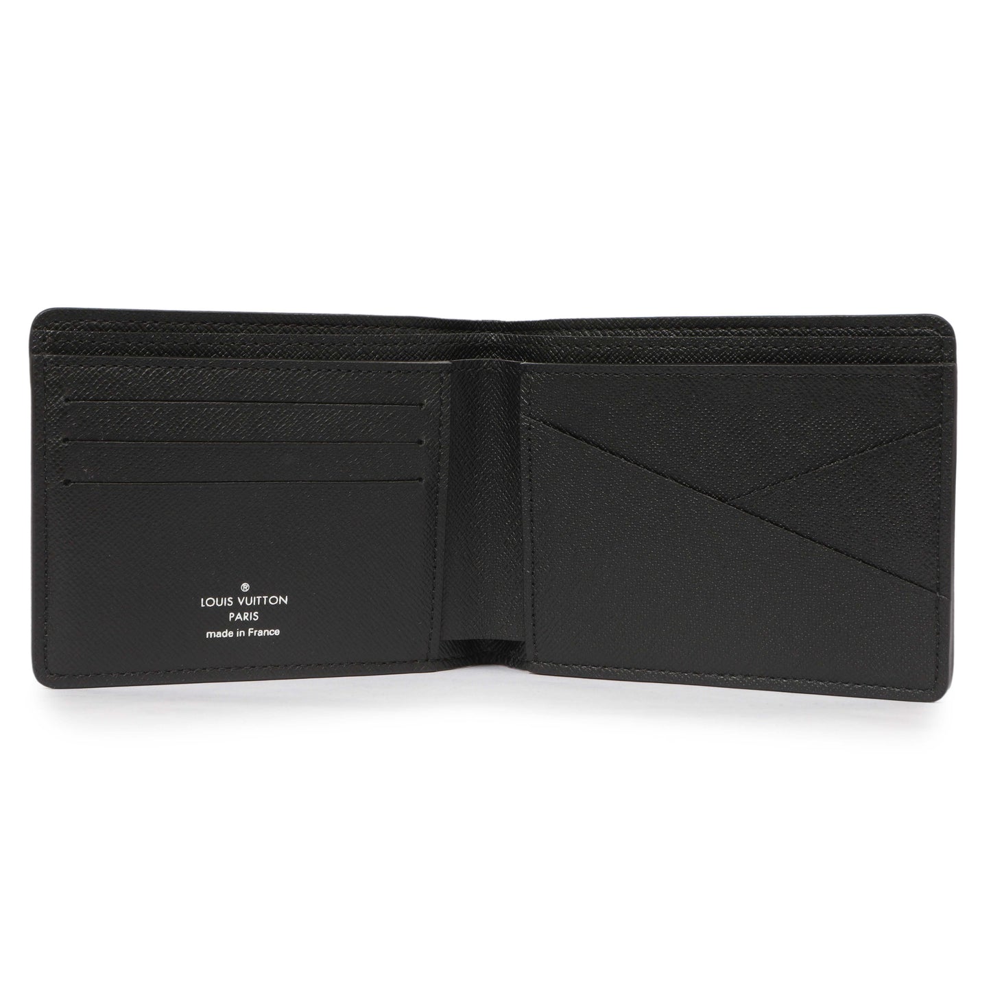 Exclusive Louis Vuitton Black Taiga Multiple Wallet — Top View